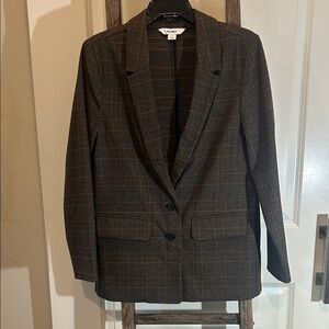 Old Navy Dark Brown Checkered Blazer Women’s M